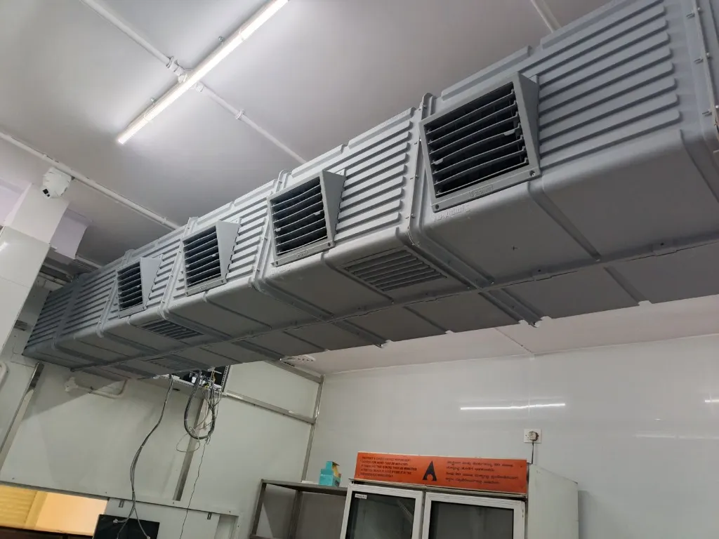 Amma's Pastries Commercial Kitchen & Prep Area Air Cooling System