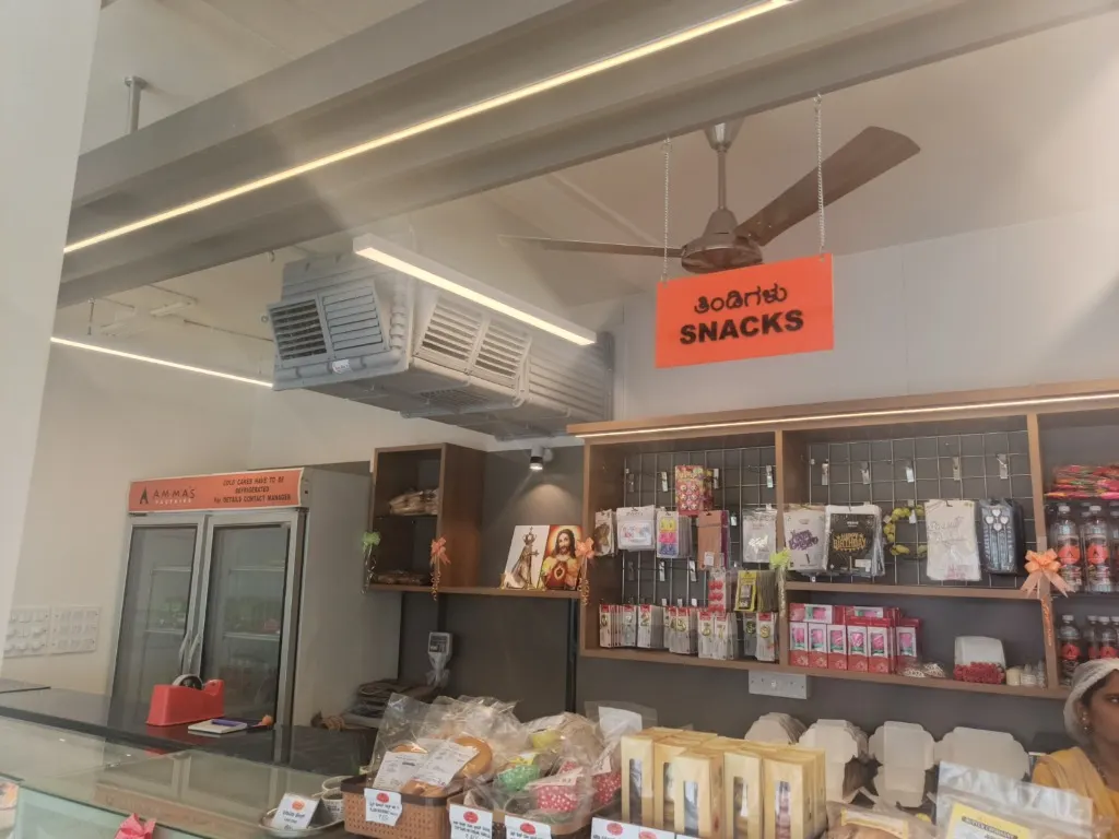 Amma's Pastries Bakery Snacks & Packaging Counter Directional Cooling