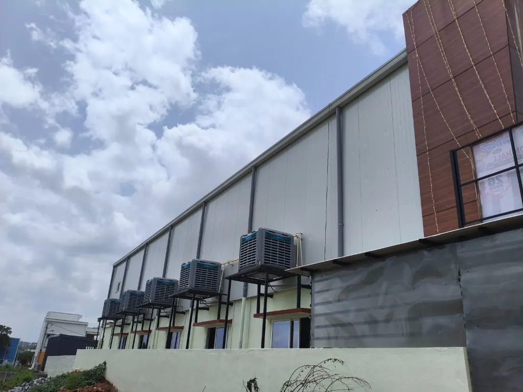 CK Convention Hall 5-Unit Cantilever Wall-Mounted Evaporative Cooler Bank