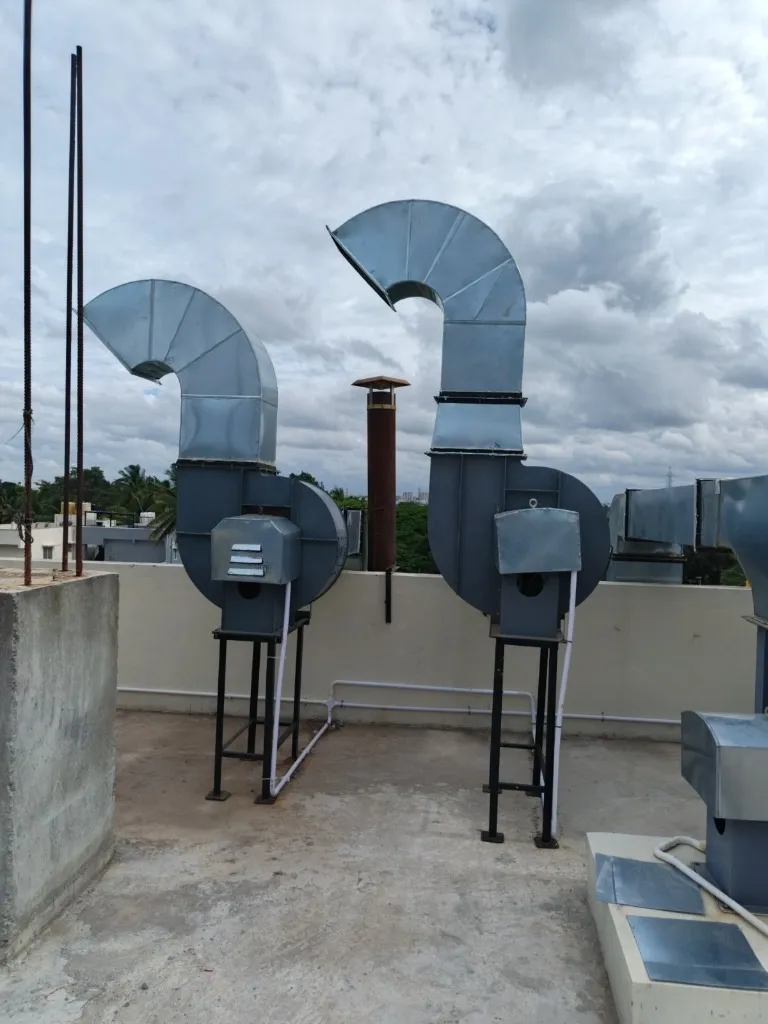 Rooftop SISW Centrifugal Kitchen Exhaust Blowers & Discharge Cowls