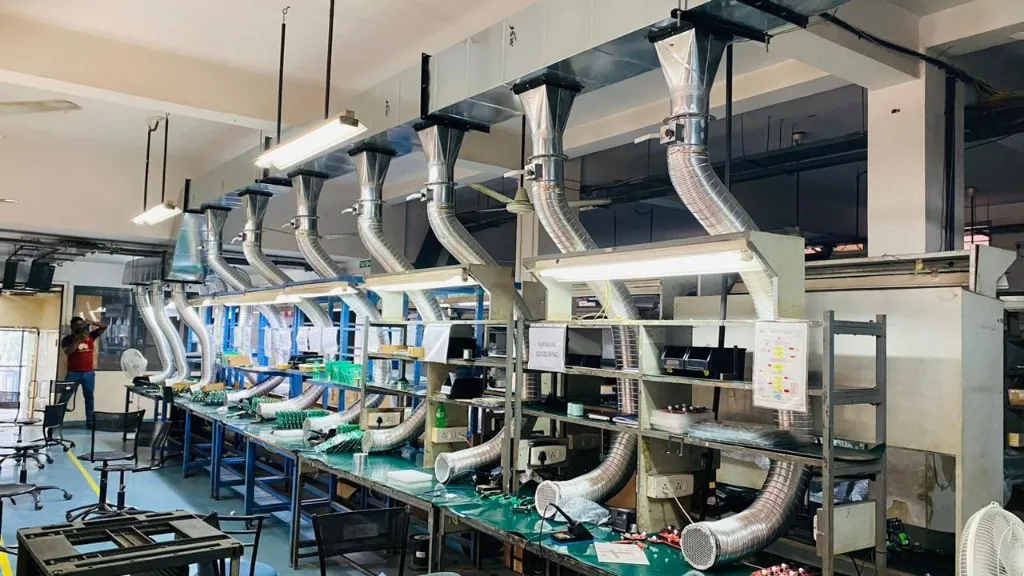 Multi-Station PCB Soldering Fume Extraction System